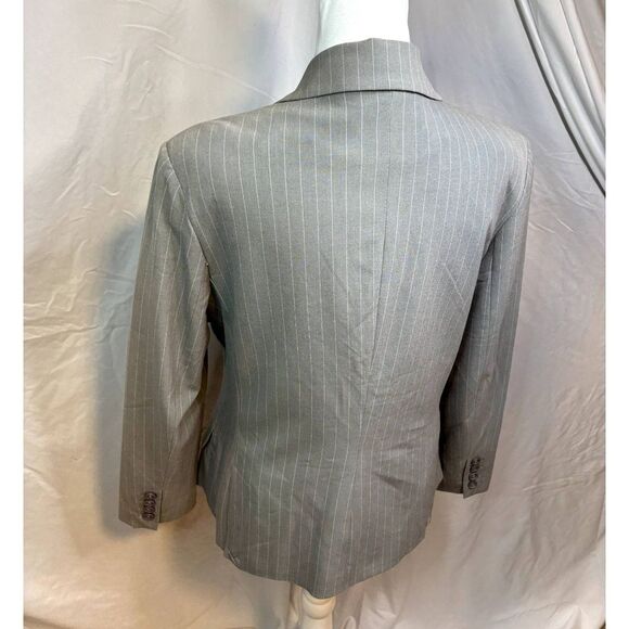 Steve & Barry's Uptown Gray Pinstripe Blazer One Button Womens Business NWT - Picture 5 of 8